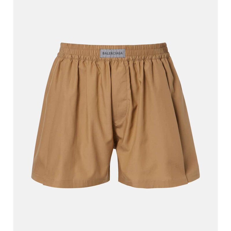Dámské Balenciaga Logo kraťasy v barvě Sand Beige