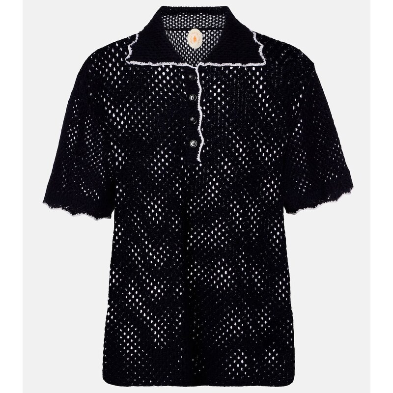 Jardin des Orangers Wool and cashmere polo sweater