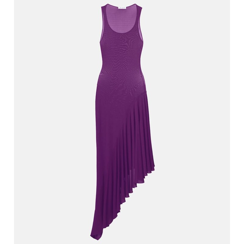 Alaia AlaÃ¯a Asymmetric jersey midi dress