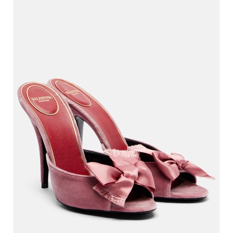 Valentino Garavani Marie A bow-detail velvet mules