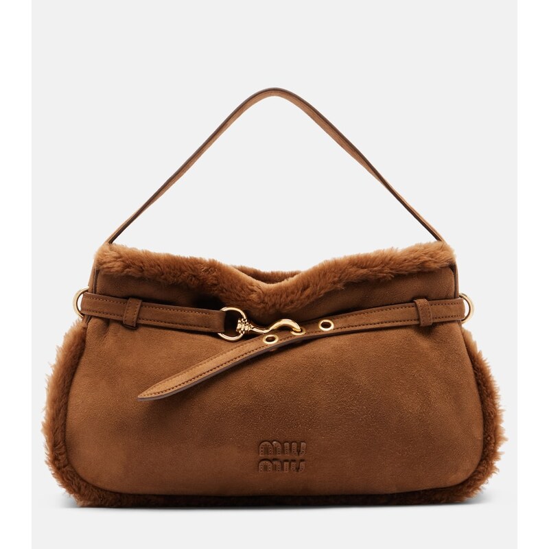Miu Miu Aventure suede shoulder bag