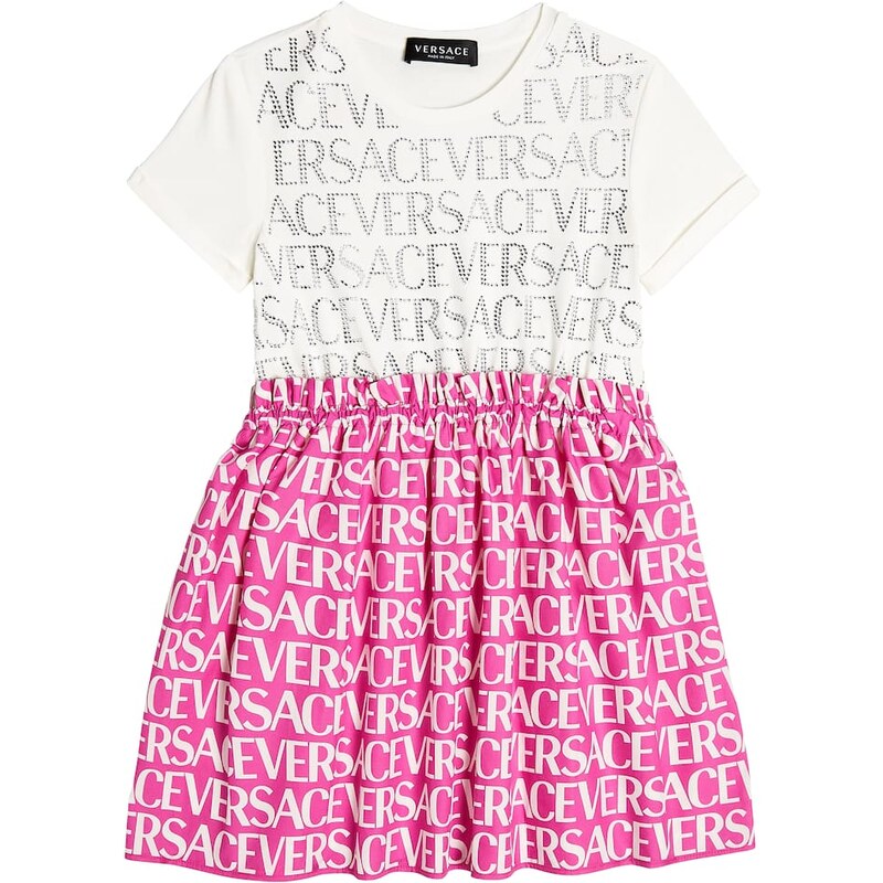 Versace Kids Logo cotton jersey T-shirt dress