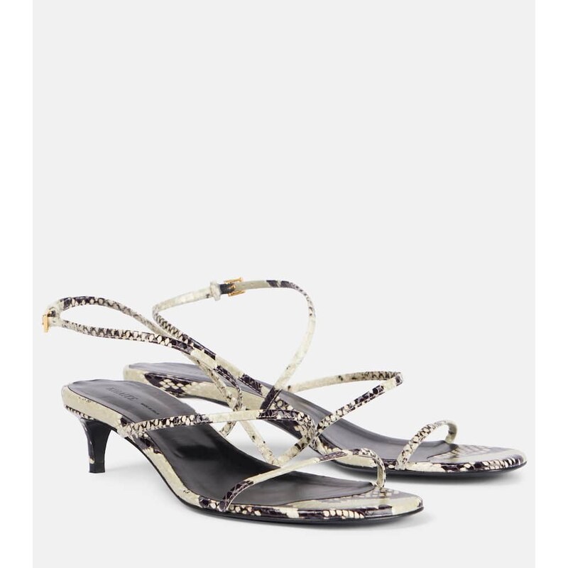 Khaite Loop 35 snake-effect leather sandals