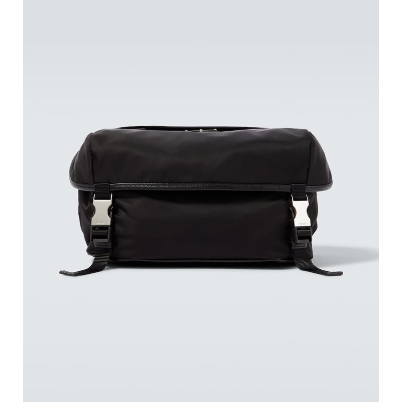 Prada Re-Nylon leather-trimmed shoulder bag