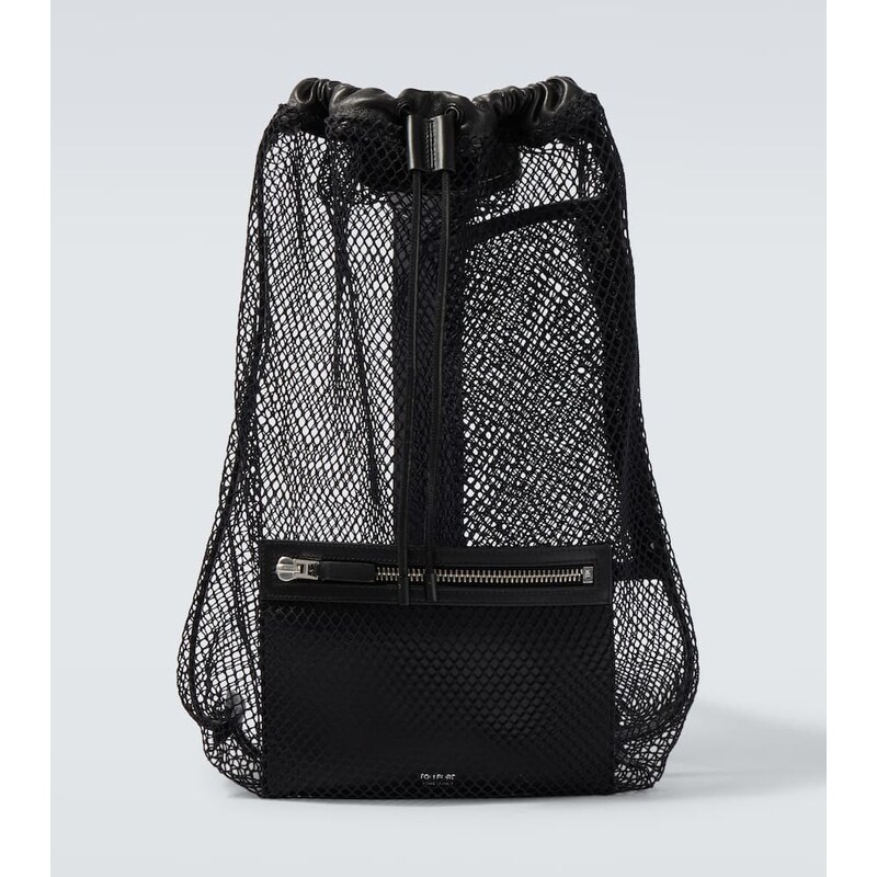 Tom Ford kůžový batoh černá barva s lambím dechem