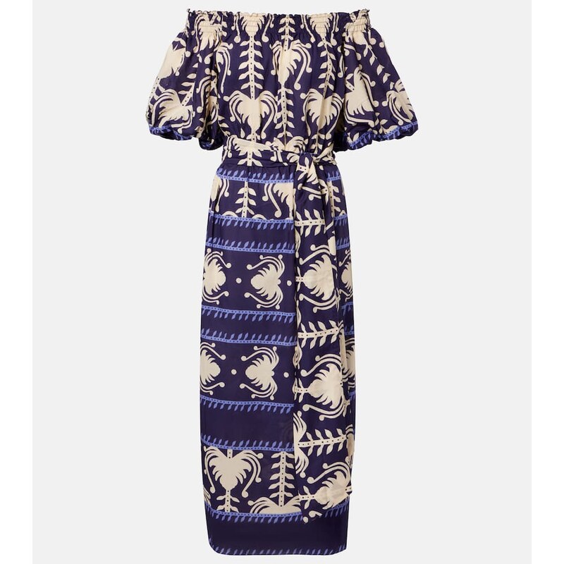 Johanna Ortiz Printed poplin midi dress