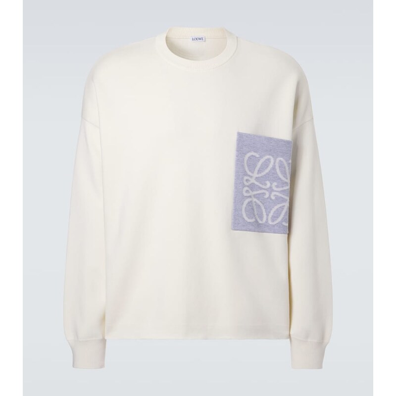 Klasický Loewe Anagram svetr v beige a šedém tónu