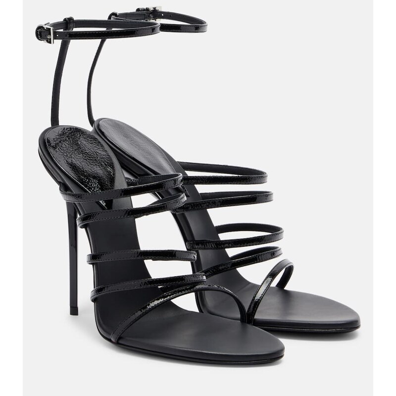 Dámské sandály Alaïa Drop z kůže v barvě černé