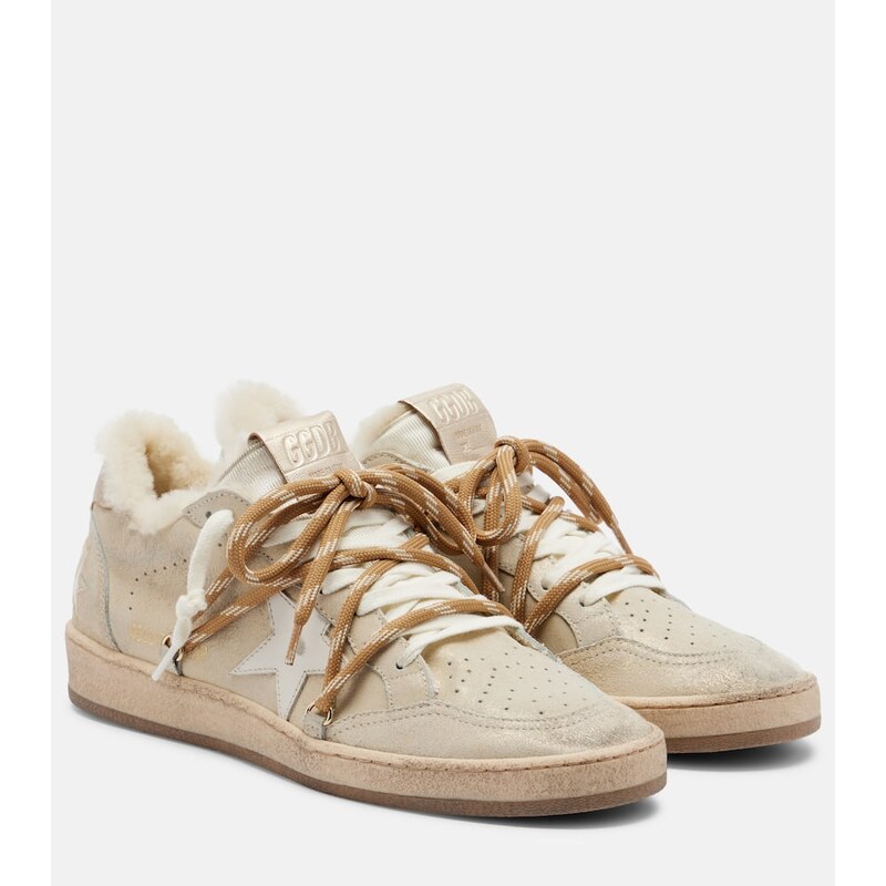 Golden Goose Ball Star shearling-lined suede sneakers