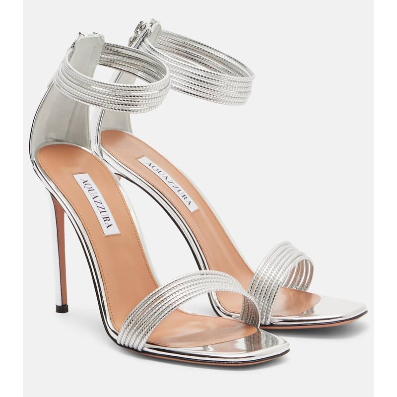 Aquazzura Sway metallic leather sandals