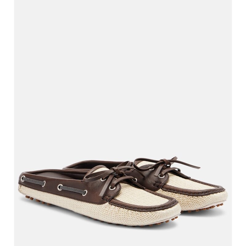 Brunello Cucinelli Monili canvas mules