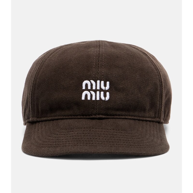 Miu Miu Logo cotton baseball cap