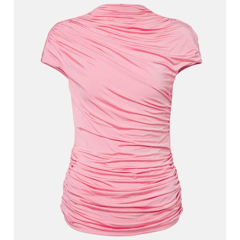 Self-Portrait Ruched jersey top