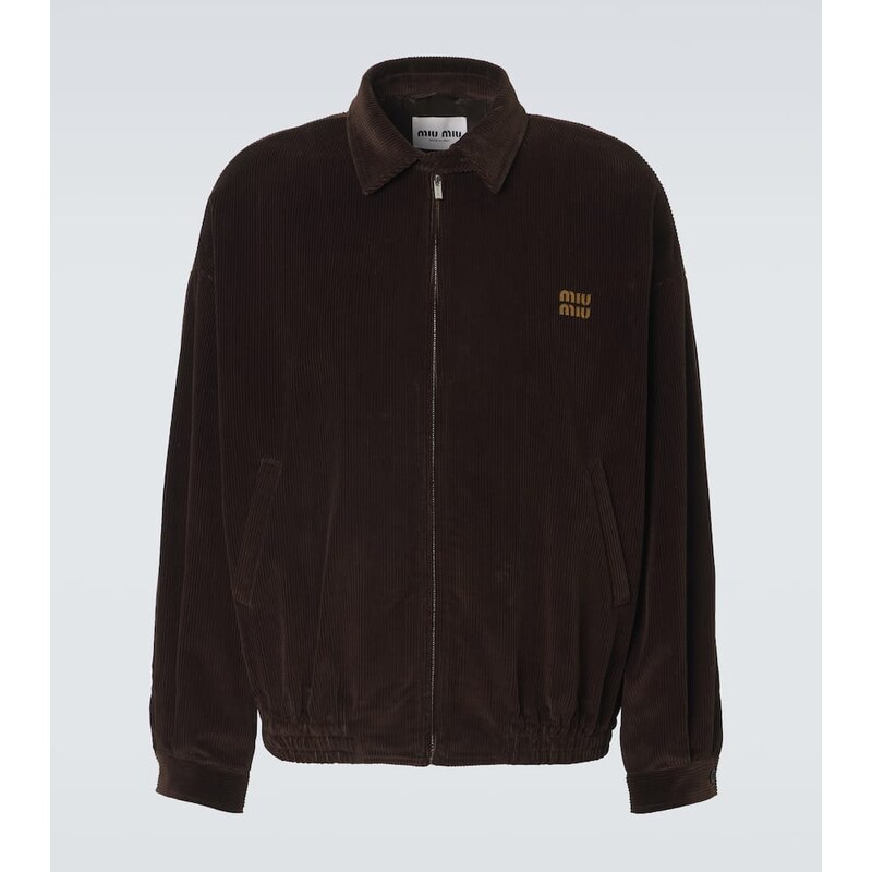Miu Miu Cotton corduroy blouson jacket