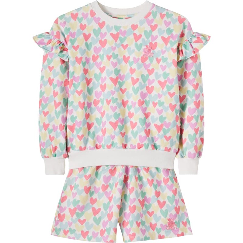 The New Society Anis printed cotton-blend sweatshirt and shorts