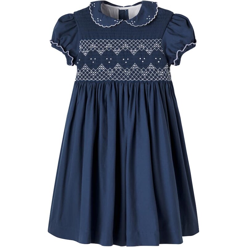 Pepa London Embroidered smocked cotton dress