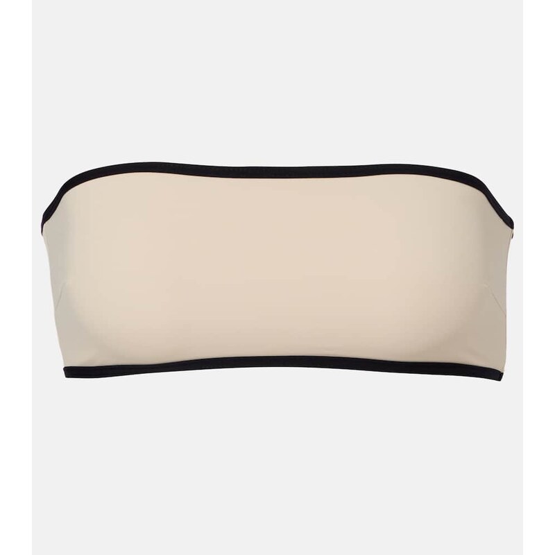Toteme Stripe Edge strapless bikini top