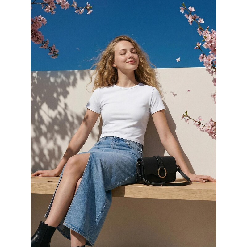 Sinsay - Crop top - bílá