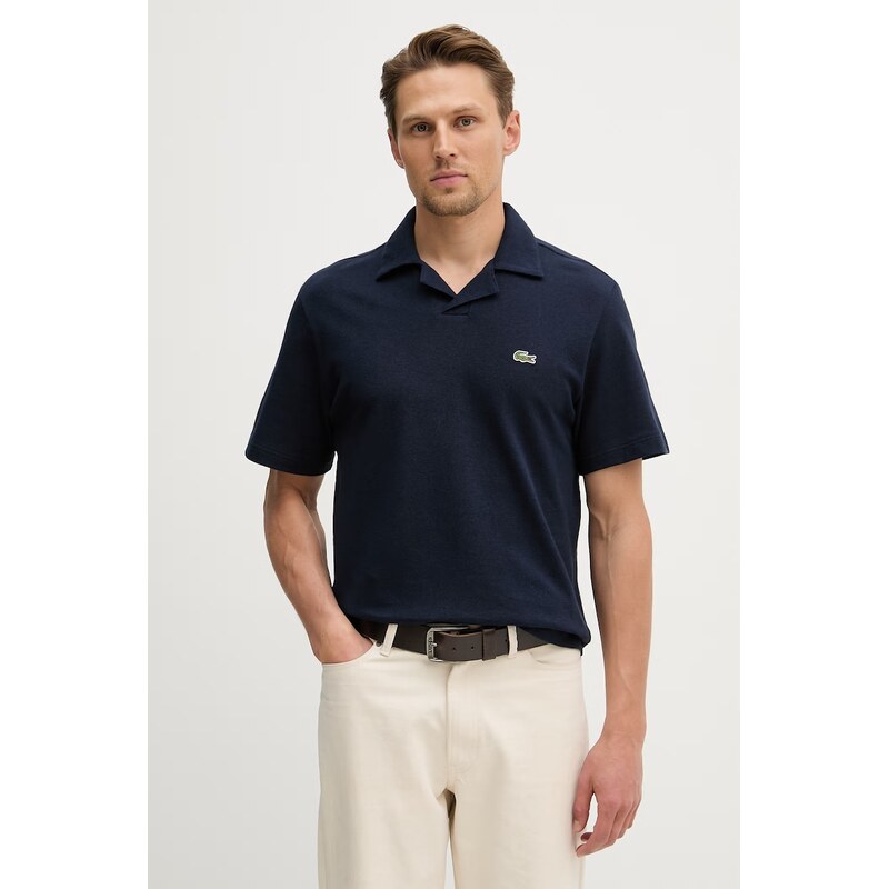 Lacoste polo pánské s příměsí lnu