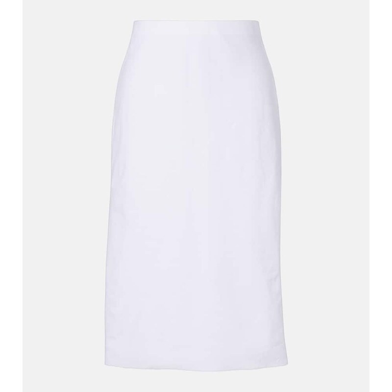 Vince Easy linen-blend midi skirt