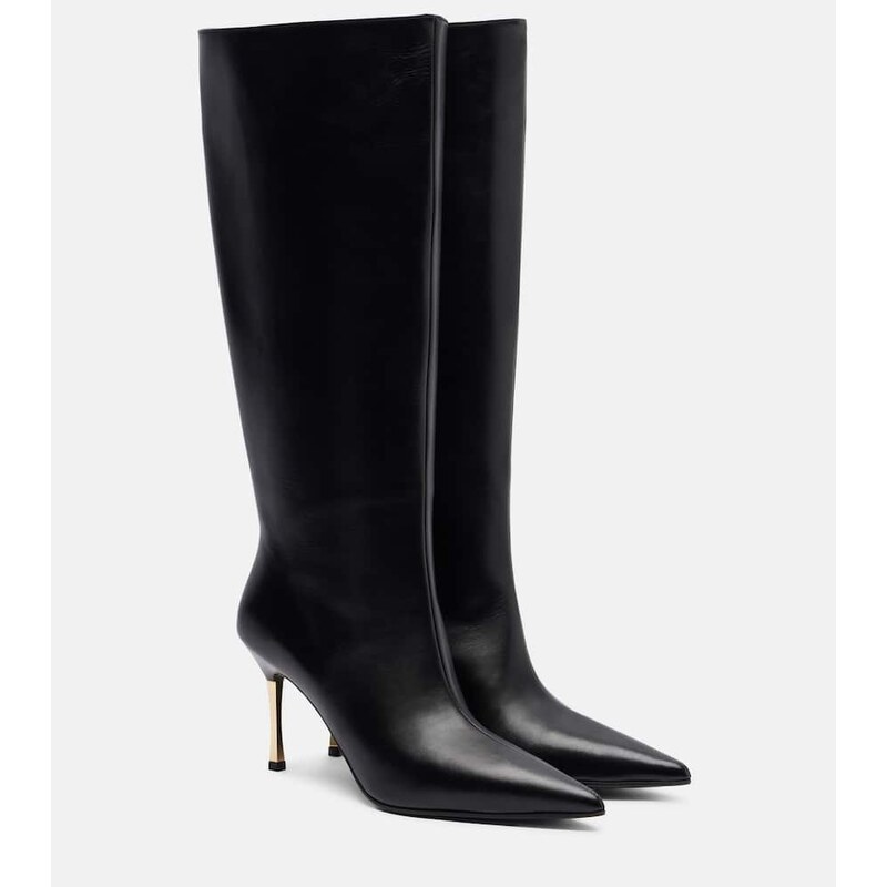 Kozačky Gucci Bombshell z kůže v černém odstínu