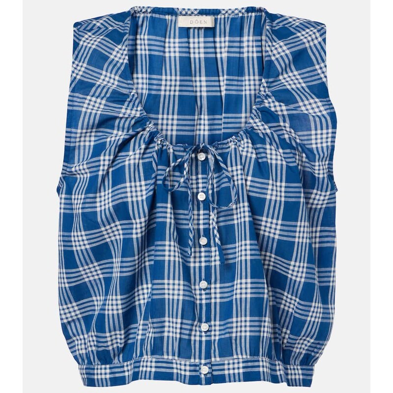 Dôen Theo checked cotton top