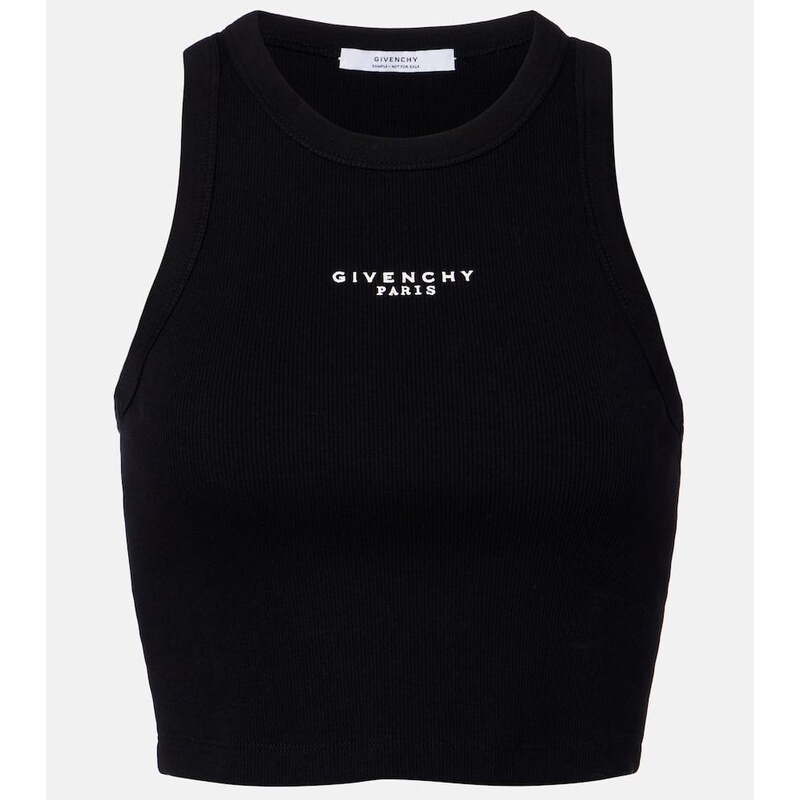 Givenchy Cropped logo cotton tank top