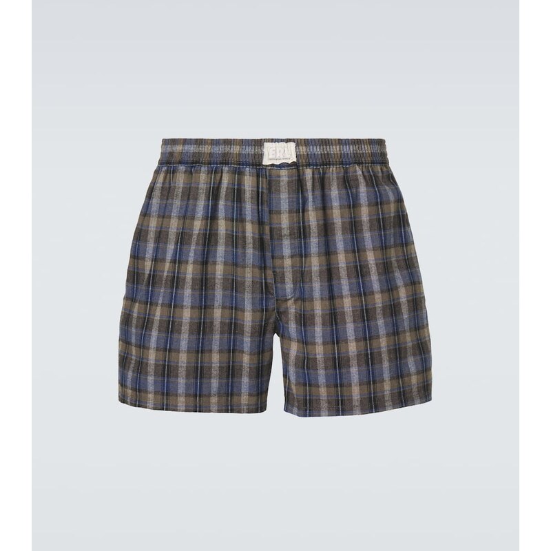ERL Checked cotton-blend boxers