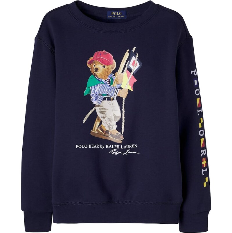 Polo Ralph Lauren Kids Polo Bear cotton-blend fleece sweatshirt