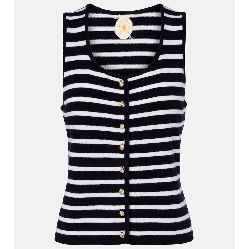 Jardin des Orangers Striped cashmere sweater vest