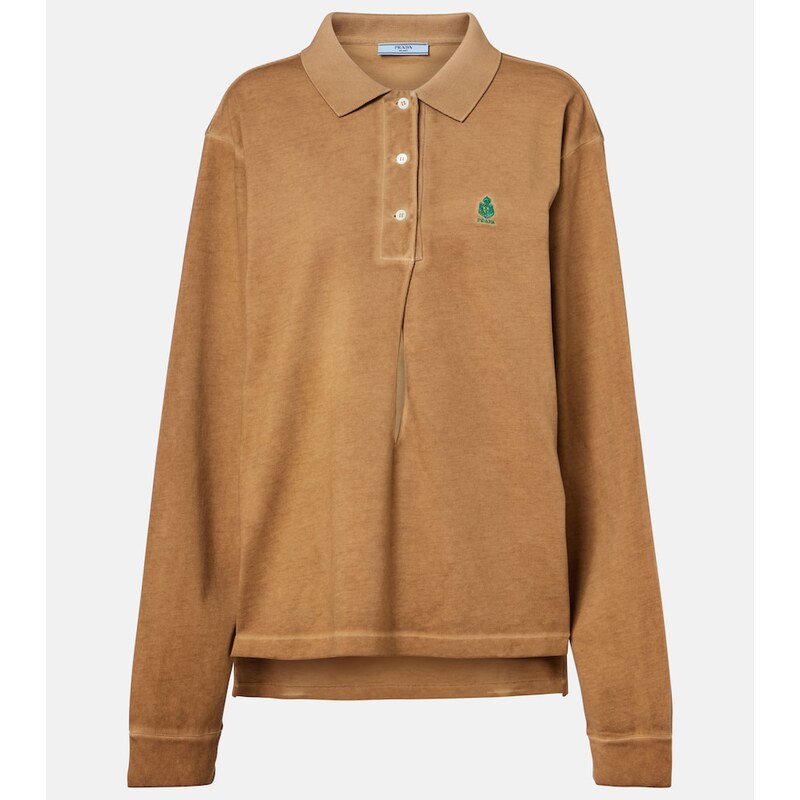 Prada Oversized cotton piquÃ polo shirt