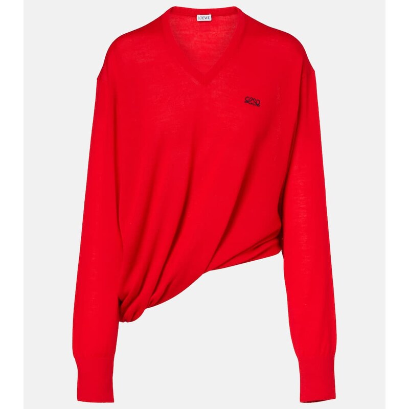 Loewe Double L asymmetric wool sweater