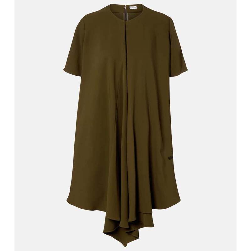 Loewe Draped minidress v barvě khaki green