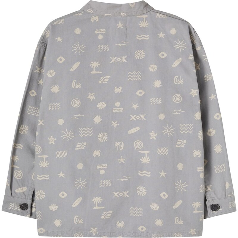 Wheat Marcel printed cotton canvas overshirt