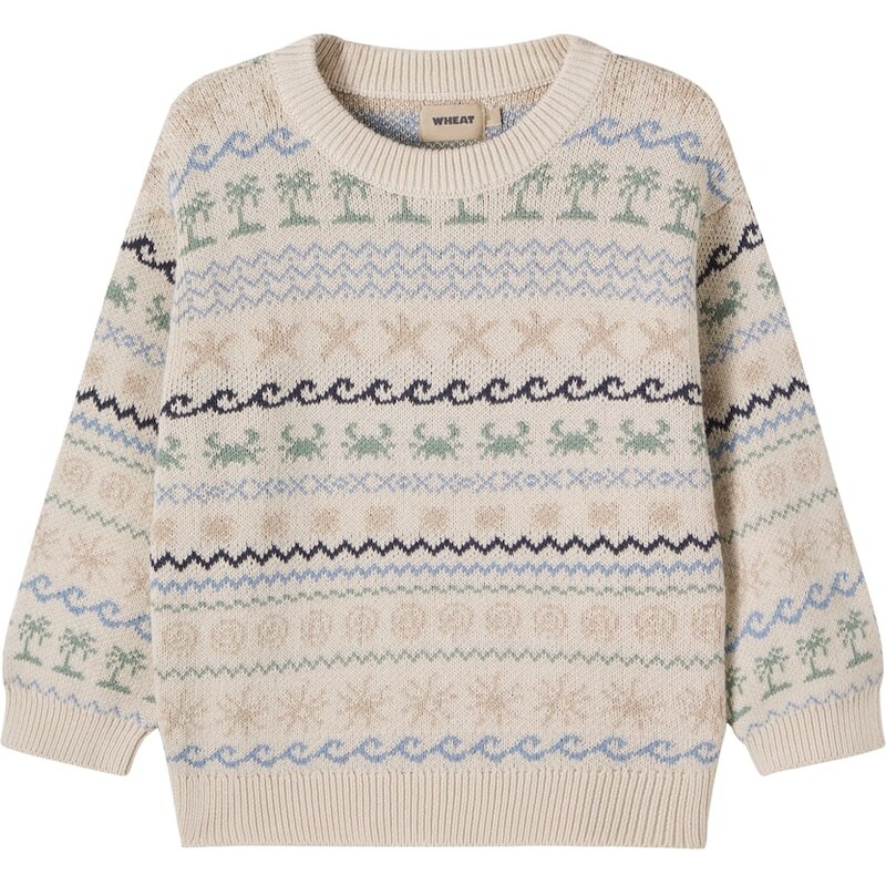 Wheat August cotton jacquard sweater