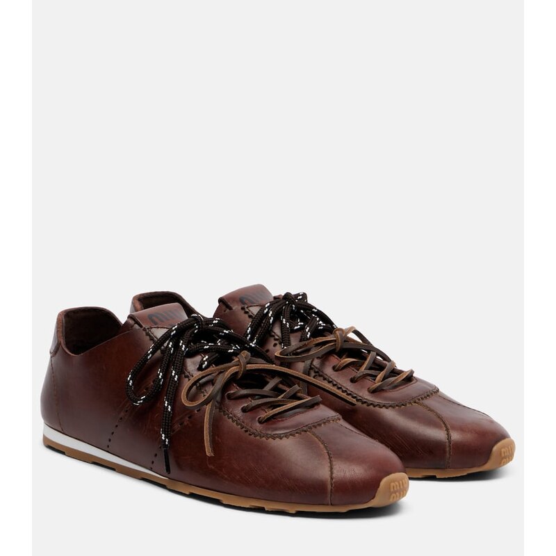 Miu Miu Plume leather sneakers