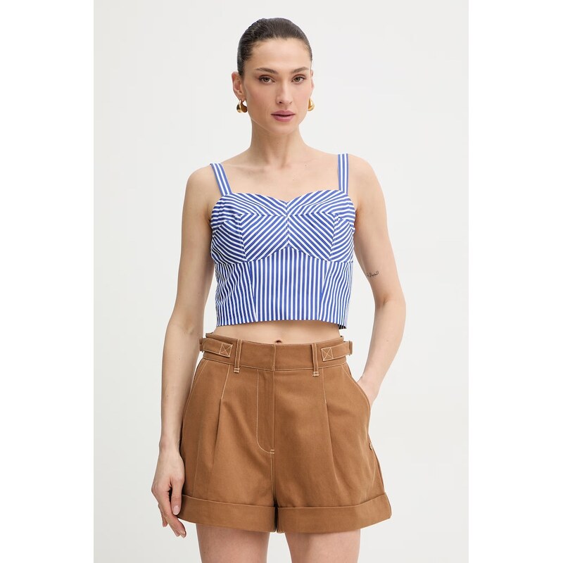 Guess crop top dámský bavlněný TECLA