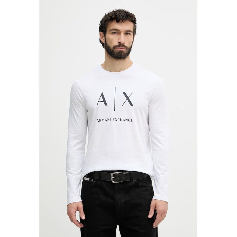 Armani Exchange tričko s dlouhým rukávem pánské bavlněné