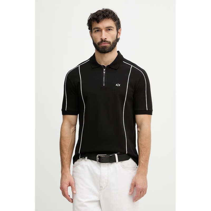Armani Exchange polo pánské bavlněné