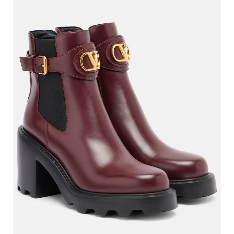 Valentino Garavani Vlogo Signature 90 leather ankle boots