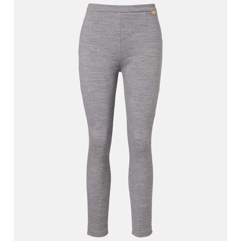 Balmain Wool and cotton-blend leggings