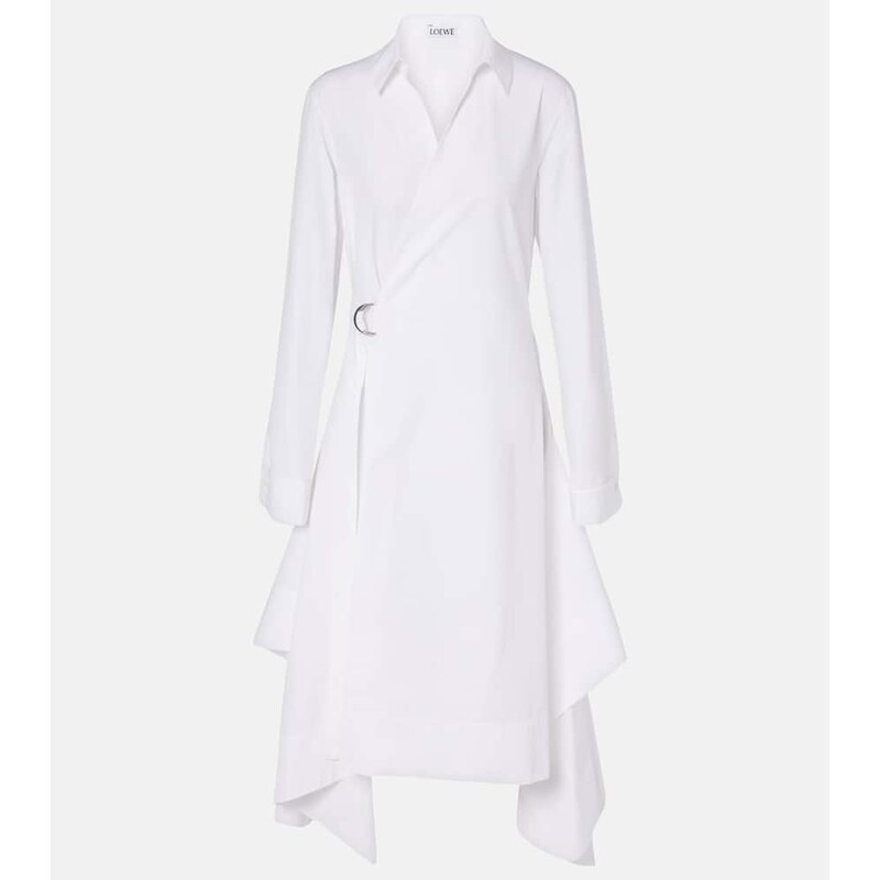 Loewe Draped cotton wrap dress