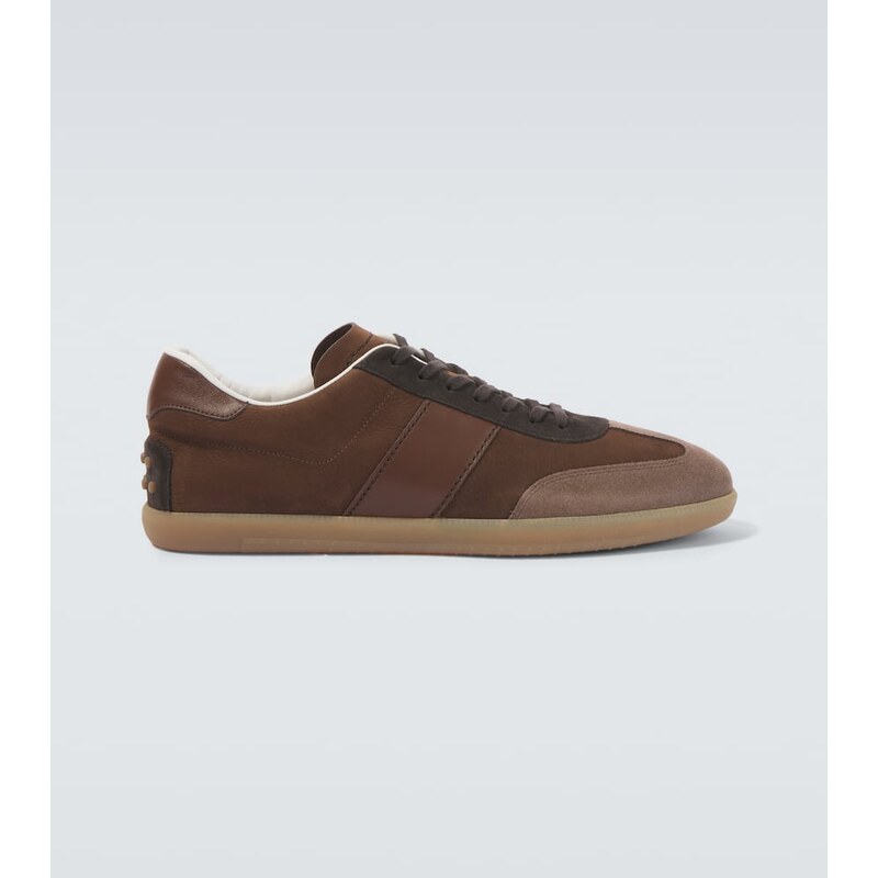 Tods Tabs leather and suede sneakers