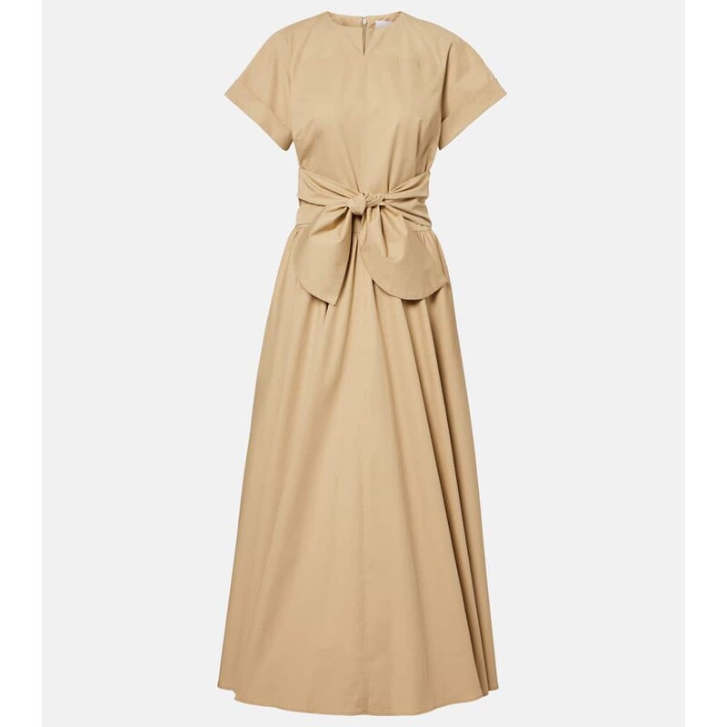 Patou Gathered cotton midi dress