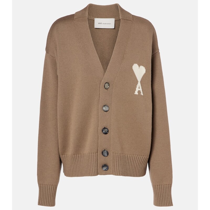 Ami Paris Ami de CÅur wool and cotton cardigan