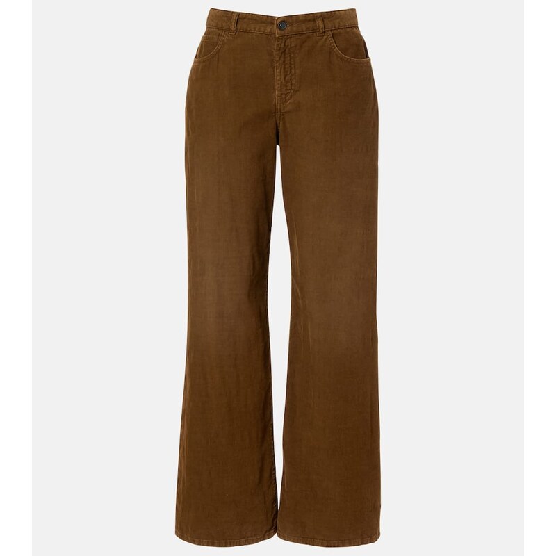 The Row Eglitta cotton corduroy wide-leg pants