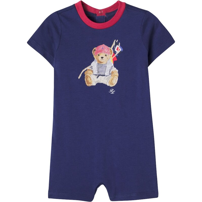 Polo Ralph Lauren Kids Baby Polo Bear printed cotton bodysuit