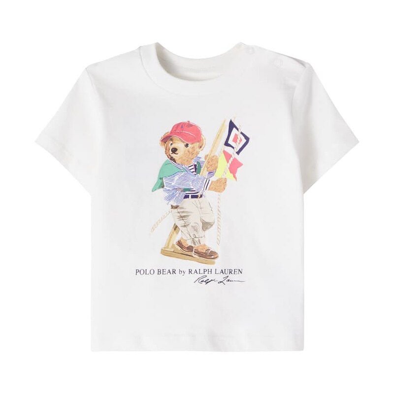 Polo Ralph Lauren Kids Baby Polo Bear cotton jersey T-shirt