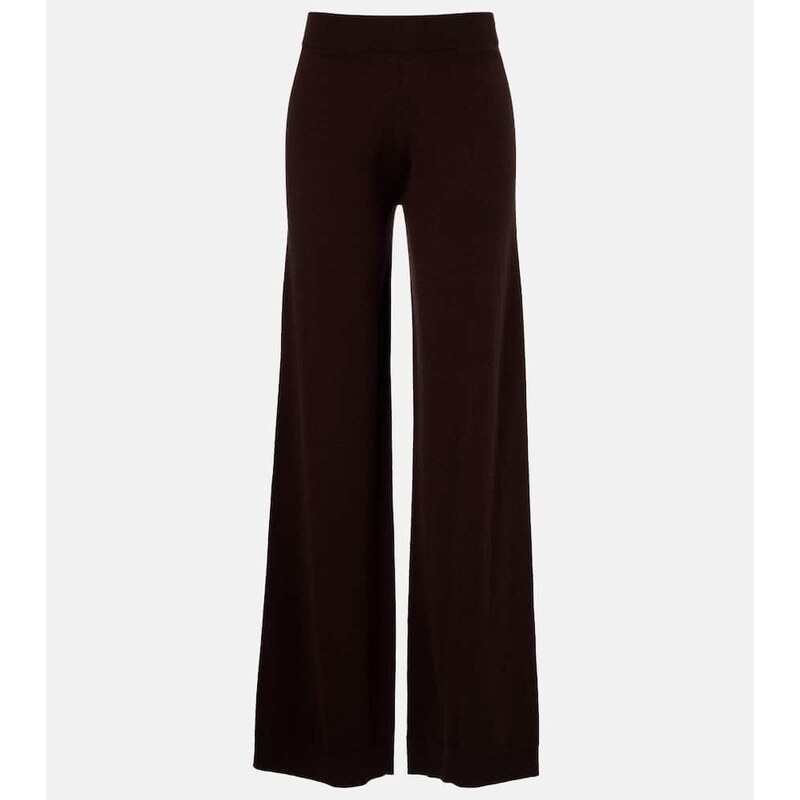 Jardin des Orangers Wool and cashmere wide-leg pants