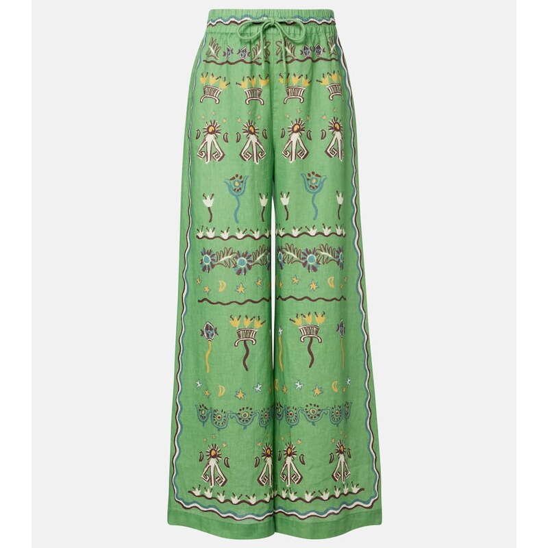 Alemais AlÃmais Sun Dancer linen wide-leg pants